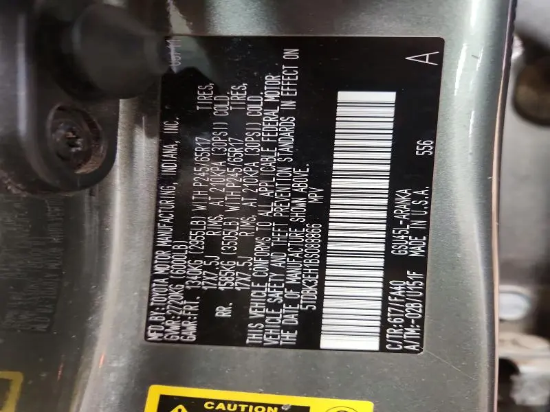 2011 TOYOTA HIGHLANDER BASE  