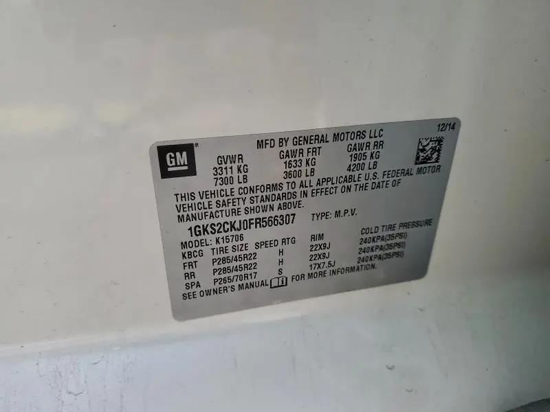 2015 GMC YUKON DENALI  