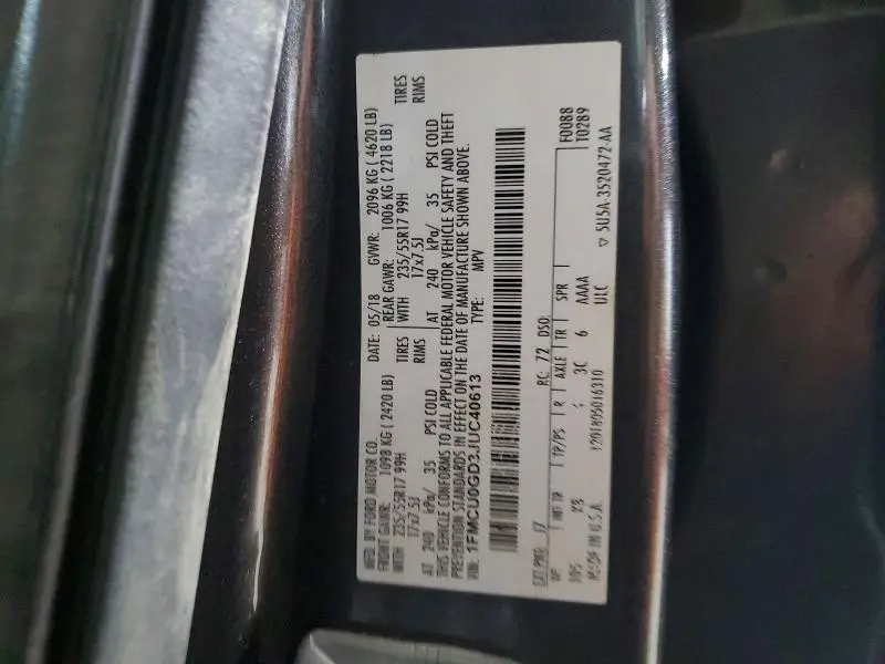 2018 FORD ESCAPE SE  