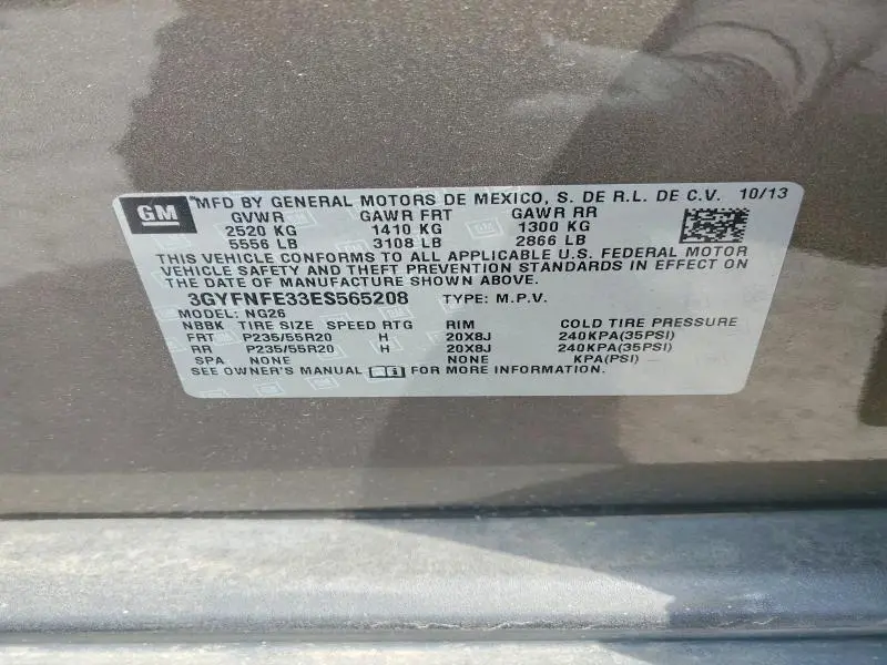 2014 CADILLAC SRX PERFORMANCE COLLECTION  