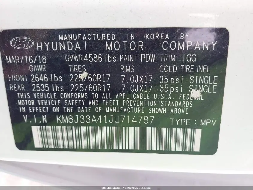 2018 HYUNDAI TUCSON SEL