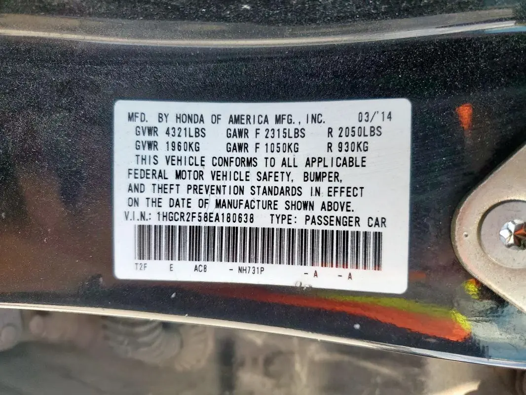 2014 HONDA ACCORD SPORT  