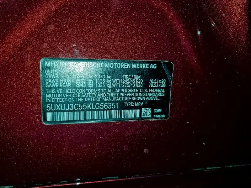 2019 BMW X4 XDRIVE30I  