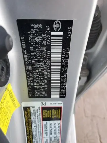 2012 TOYOTA CAMRY BASE  