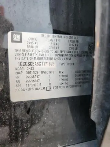 2016 CHEVROLET COLORADO LT  