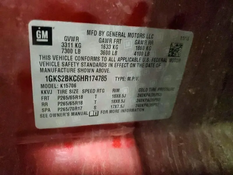 2017 GMC YUKON SLT  