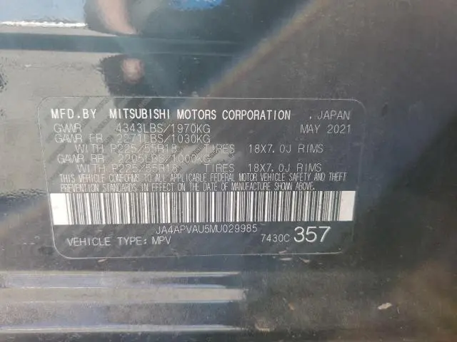 2021 MITSUBISHI OUTLANDER SPORT SE