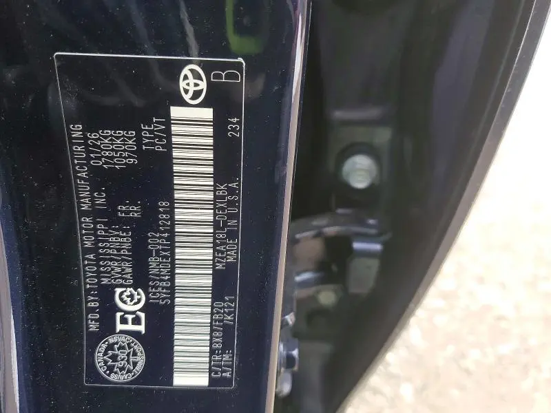 2026 TOYOTA COROLLA LE  