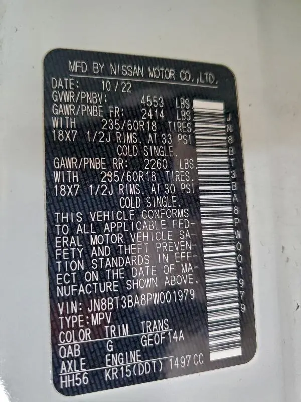 2023 NISSAN ROGUE SV  