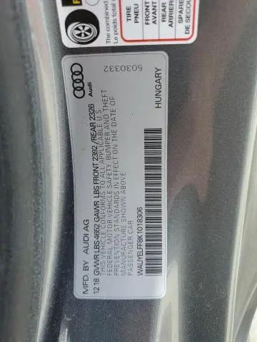 2019 AUDI A3 PREMIUM PLUS  