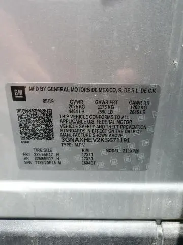 2019 CHEVROLET EQUINOX LS  