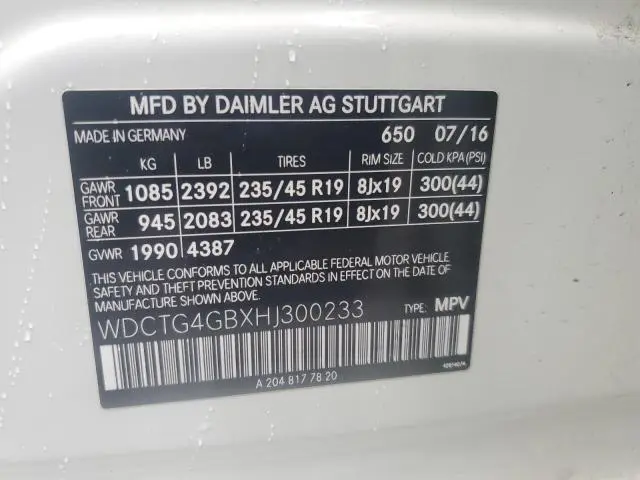 2017 MERCEDES-BENZ GLA 250 4MATIC  