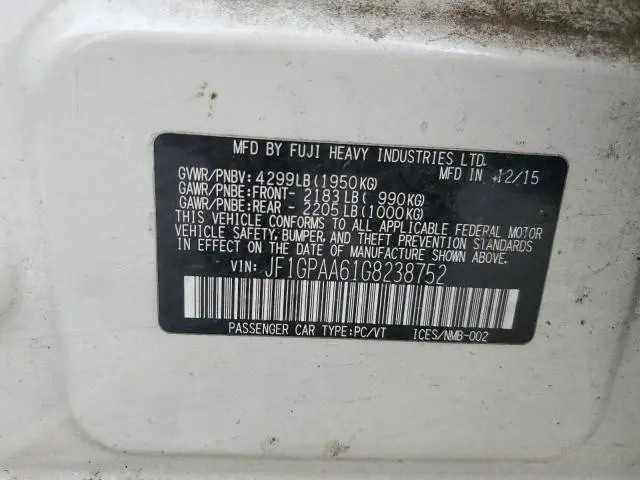 2016 SUBARU IMPREZA   