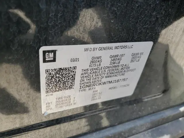 2021 CHEVROLET TRAVERSE LT  