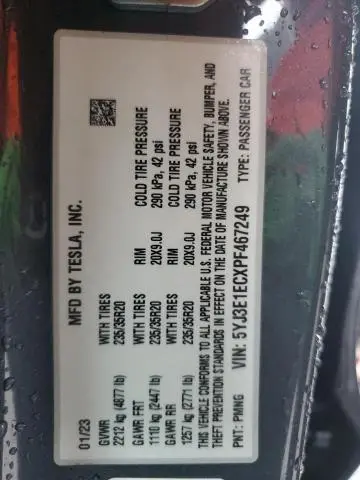 2023 TESLA MODEL 3 AWD PERFORMANCE