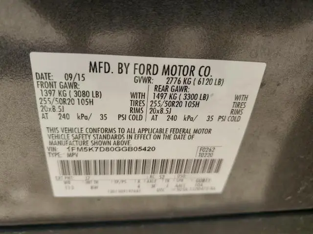 2016 FORD EXPLORER XLT  