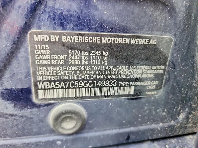 2016 BMW 528 XI  