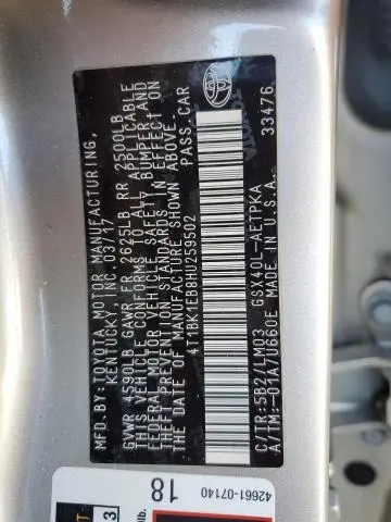 2017 TOYOTA AVALON XLE