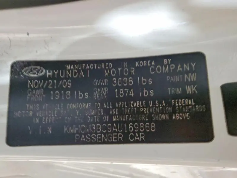 2010 HYUNDAI ACCENT BLUE  