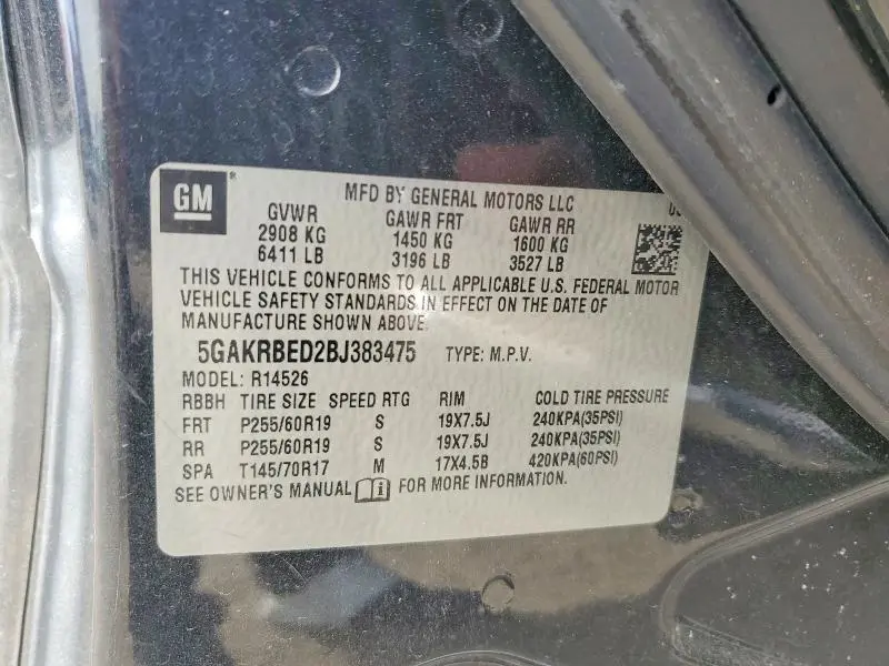 2011 BUICK ENCLAVE CXL  