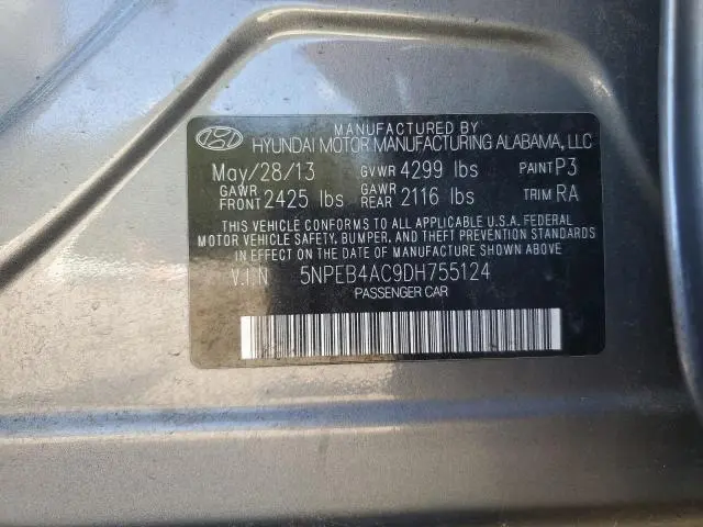 2013 HYUNDAI SONATA GLS  