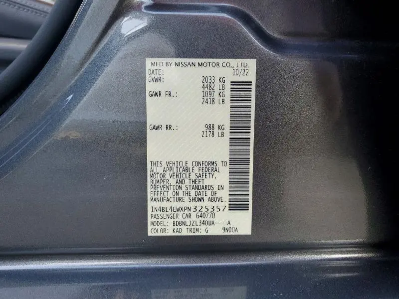 2023 NISSAN ALTIMA SL  