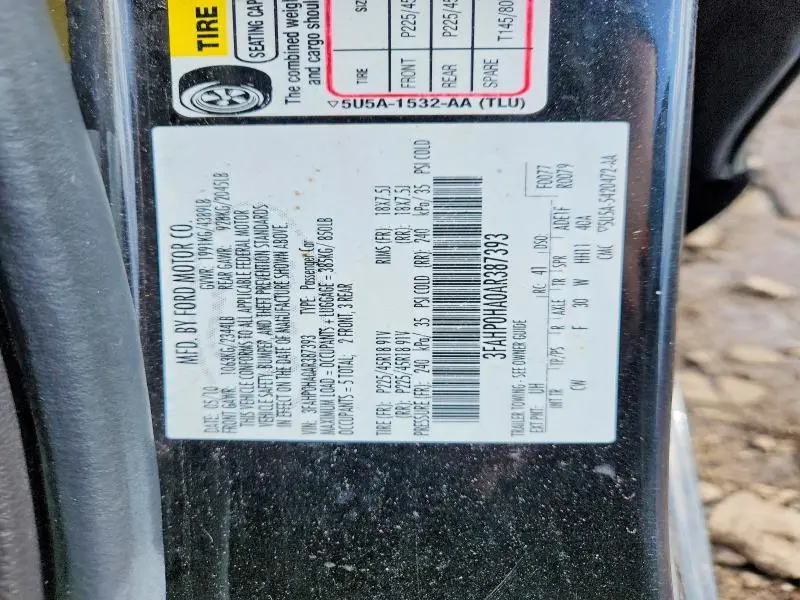2010 FORD FUSION SE  