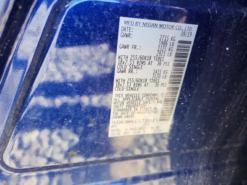 2020 NISSAN PATHFINDER SV  
