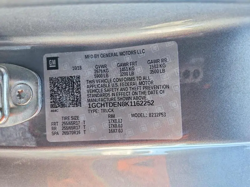 2019 CHEVROLET COLORADO Z71  