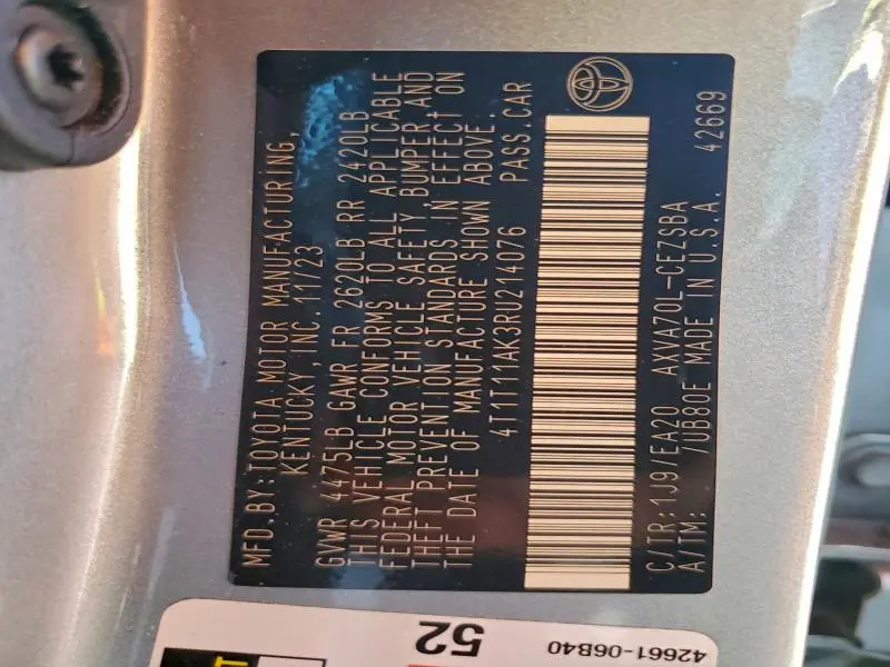 2024 TOYOTA CAMRY SE NIGHT SHADE  