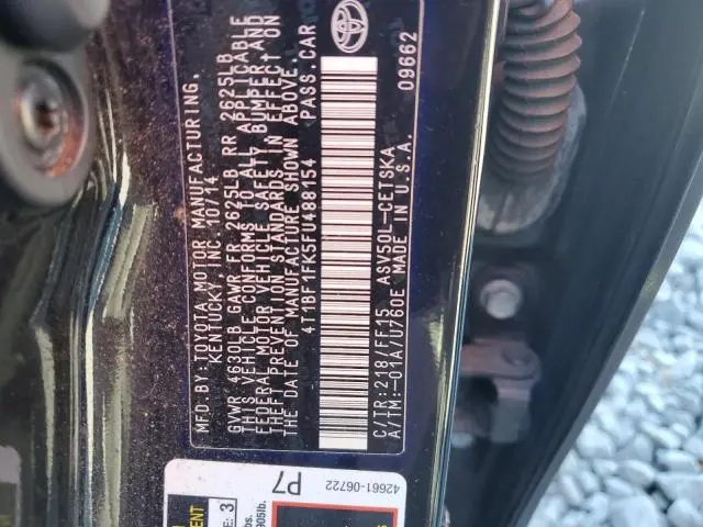 2015 TOYOTA CAMRY LE  