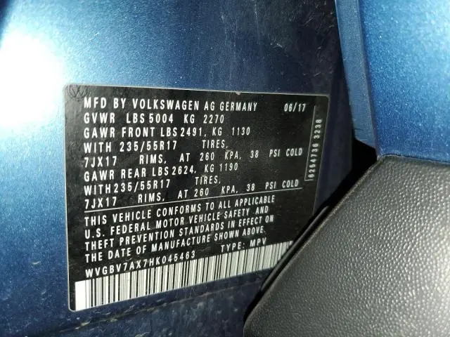 2017 VOLKSWAGEN TIGUAN S