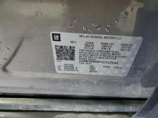 2018 CHEVROLET TRAVERSE LT  