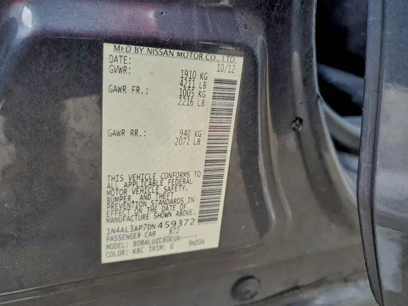 2013 NISSAN ALTIMA 2.5  