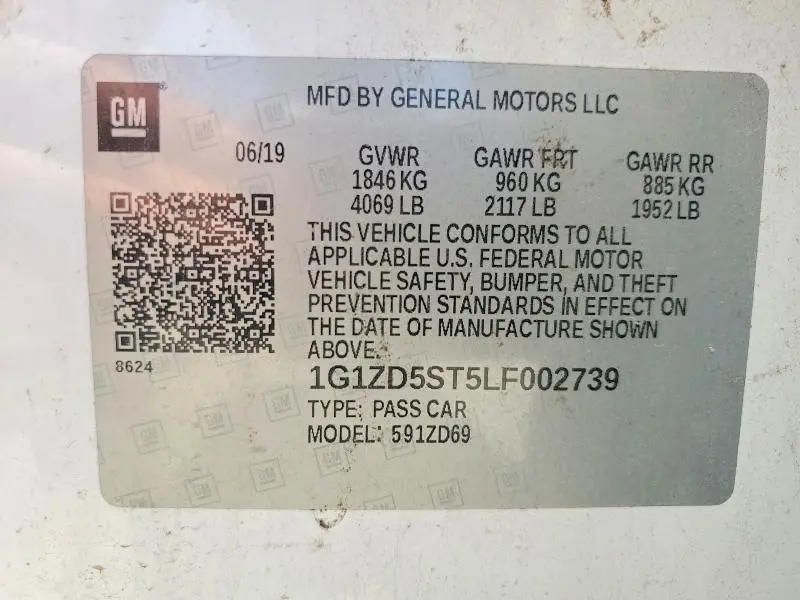 2020 CHEVROLET MALIBU LT  