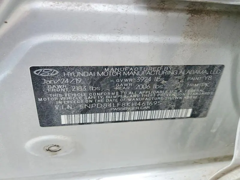 2019 HYUNDAI ELANTRA   