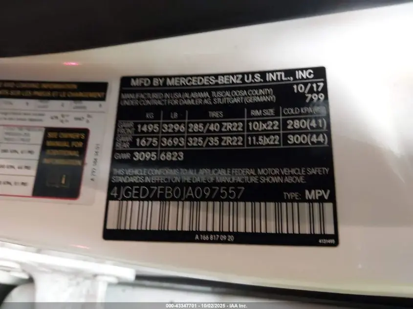 2018 MERCEDES-BENZ AMG GLE 63 COUPE S 4MATIC