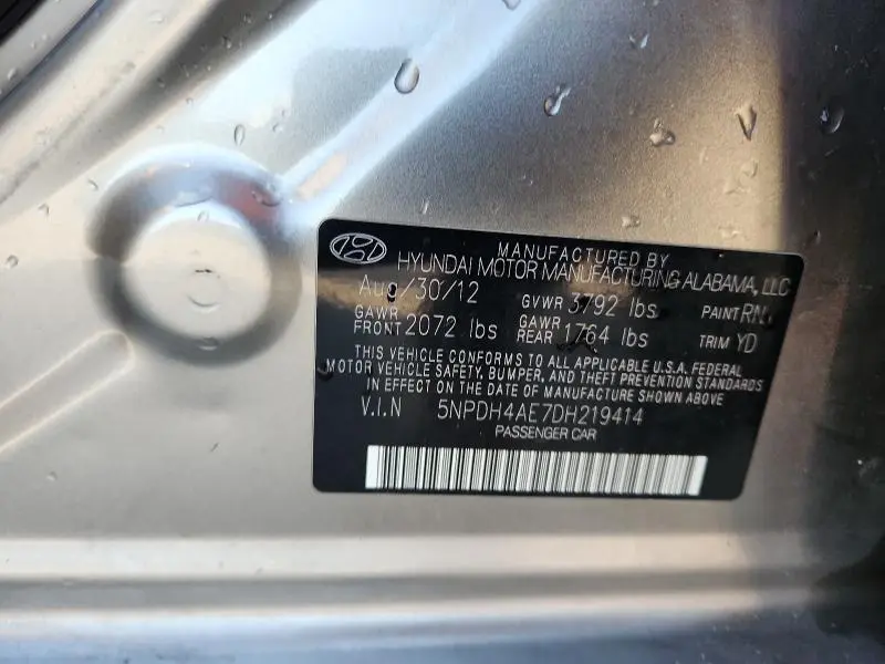 2013 HYUNDAI ELANTRA GLS  