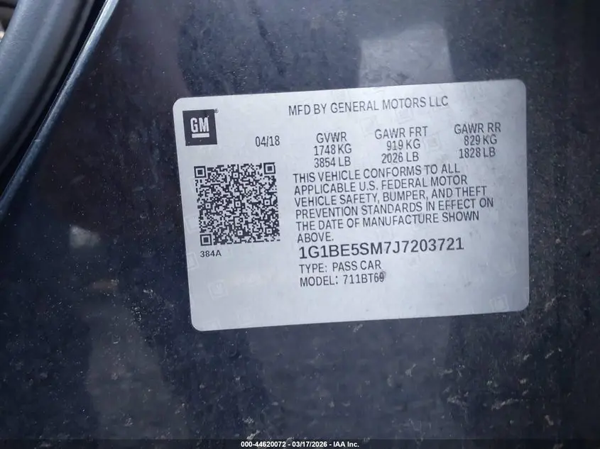 2018 CHEVROLET CRUZE LT AUTO