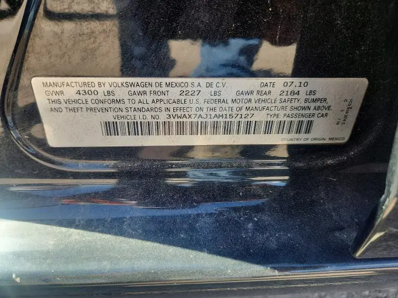 2010 VOLKSWAGEN JETTA LIMITED  