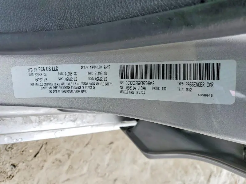 2015 CHRYSLER 200 LIMITED  