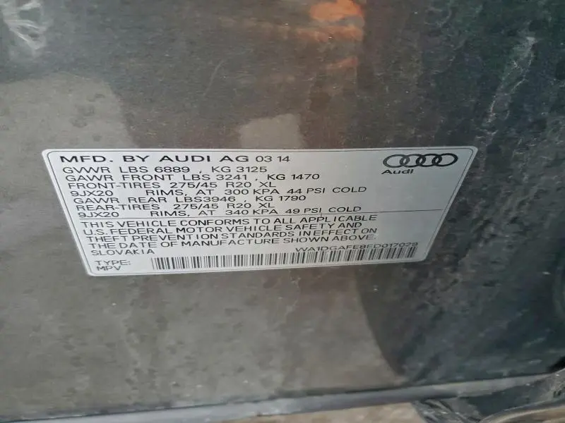 2014 AUDI Q7 PRESTIGE  