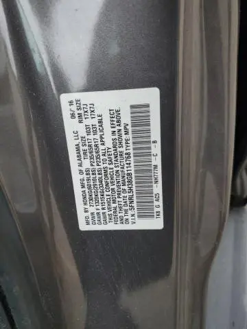 2016 HONDA ODYSSEY SE  
