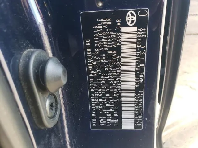 2020 TOYOTA COROLLA SE