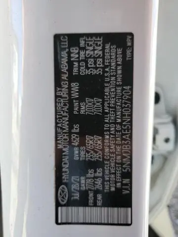 2022 HYUNDAI TUCSON SEL  