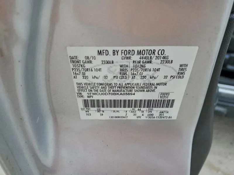 2011 FORD ESCAPE XLT  