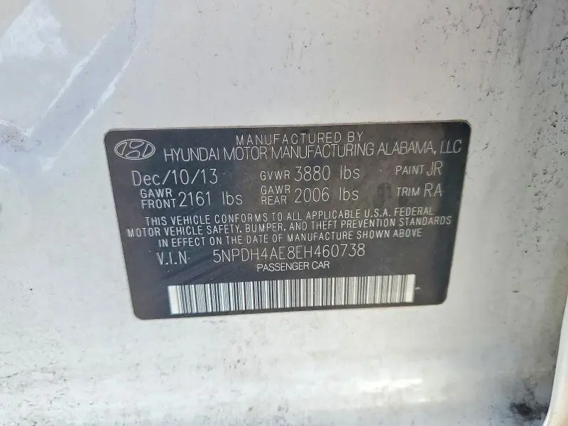 2014 HYUNDAI ELANTRA SE  