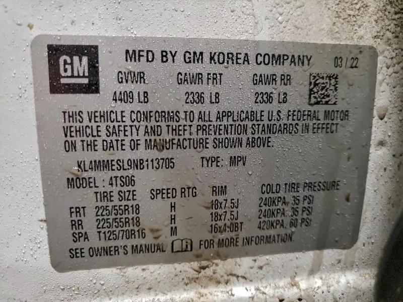 2022 BUICK ENCORE GX SELECT  