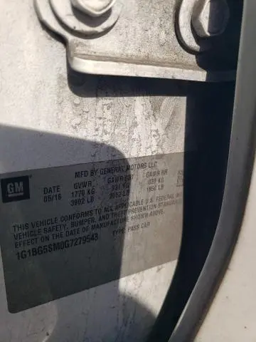 2016 CHEVROLET CRUZE PREMIER  