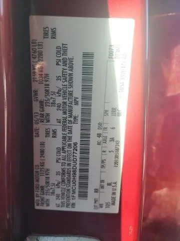 2013 FORD ESCAPE SEL  